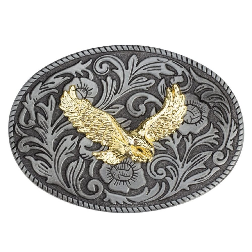 5346 Eagle Belt Buckle , Flora Flower Eagle Belt Buckle, Vintage Hawk Belt